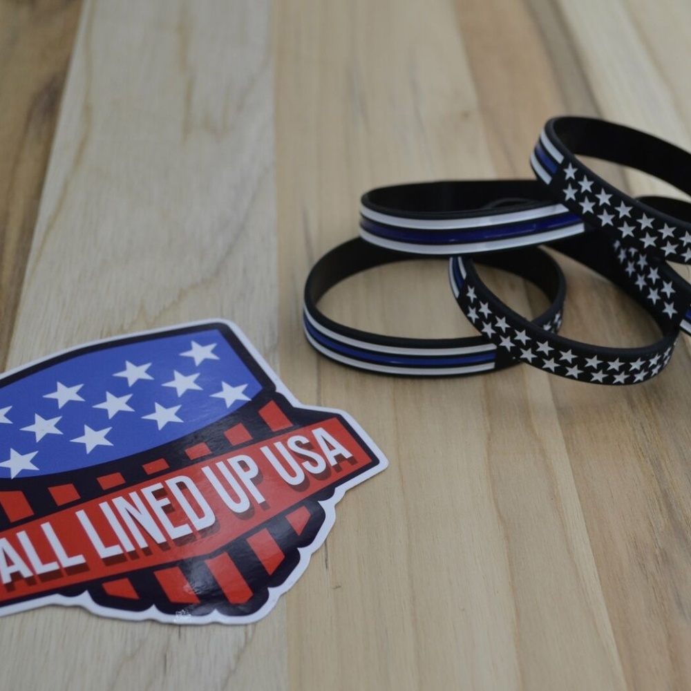 Blue Flag Silicone Bracelet